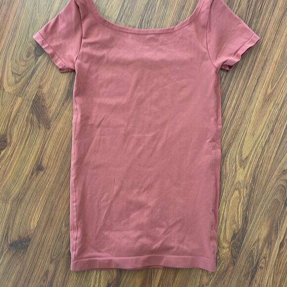 NWOT Aeropostale seriously soft square neck T-shirt sculpt light rust xs - Picture 3 of 3